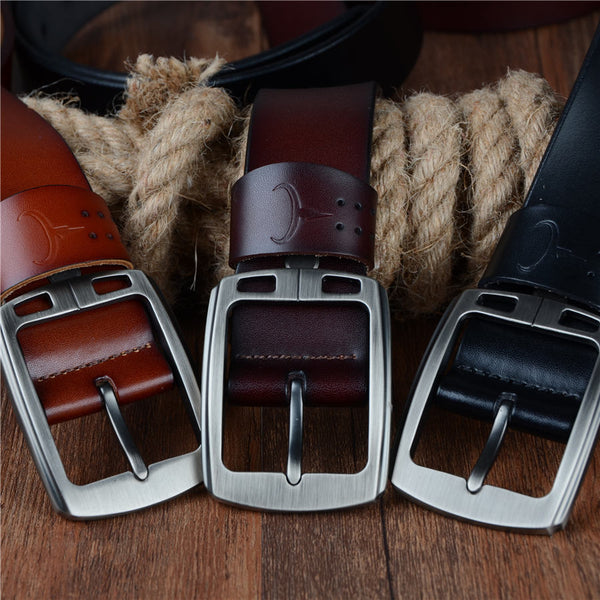 Cowhide Buckle Vintage Men's Belt