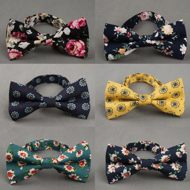 Floral Skinny Bow Tie For Men