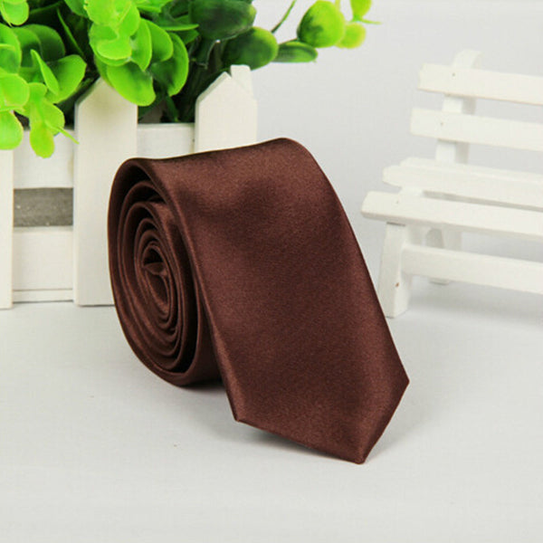 Skinny Solid Color Neck Tie For Men