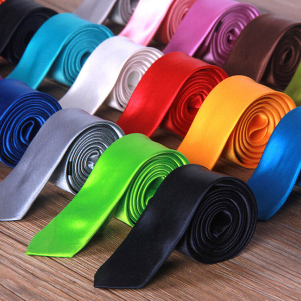 Skinny Solid Color Neck Tie For Men