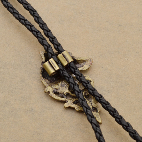 Neck Vintage Knitted Wolf Bolo Tie