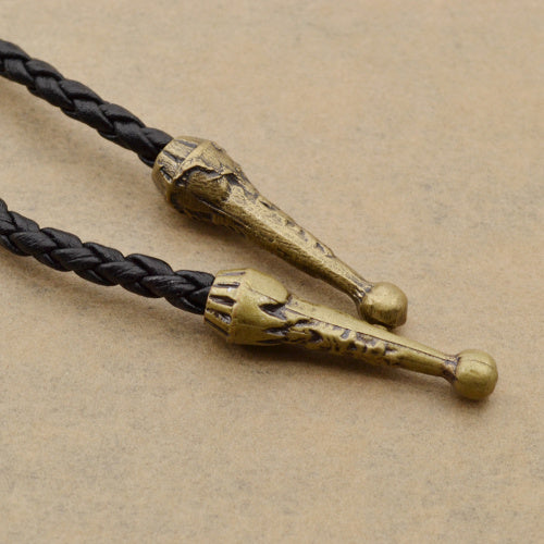 Neck Vintage Knitted Wolf Bolo Tie